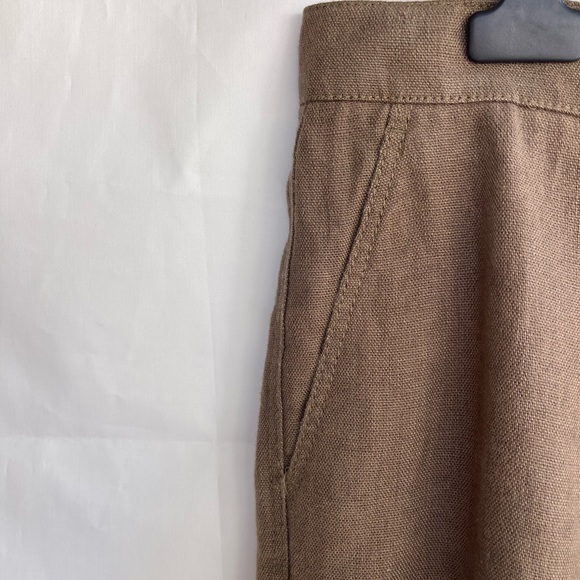 Massimo Dutti linen women’s pants khaki  excellent condition size 10 - Picture 4 of 11